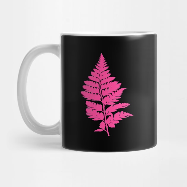 Hot Pink Color Fern Tree Leaves by SpaceManSpaceLand